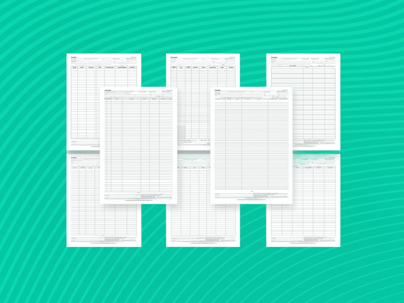 Varios insumos de impresión organizados en estanterías de almacén bien iluminado