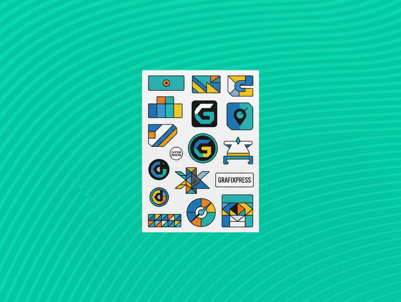 Varios insumos de impresión organizados en estanterías de almacén bien iluminado