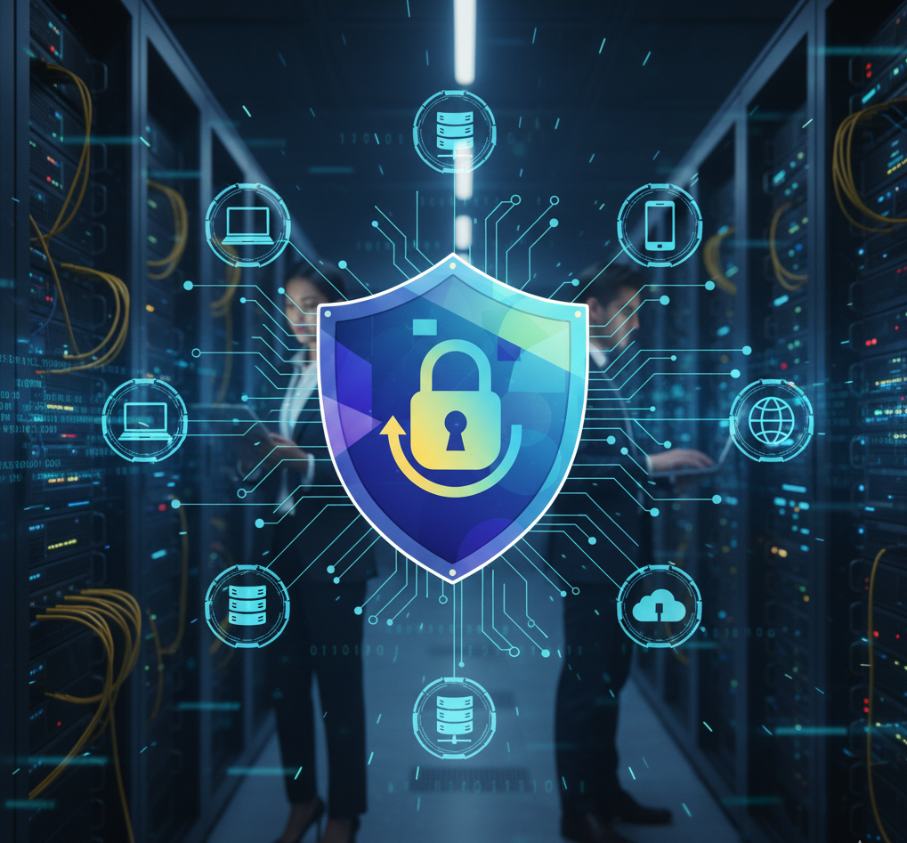 Centro gráfico moderno con equipos de última generación y trabajadores operando las máquinas