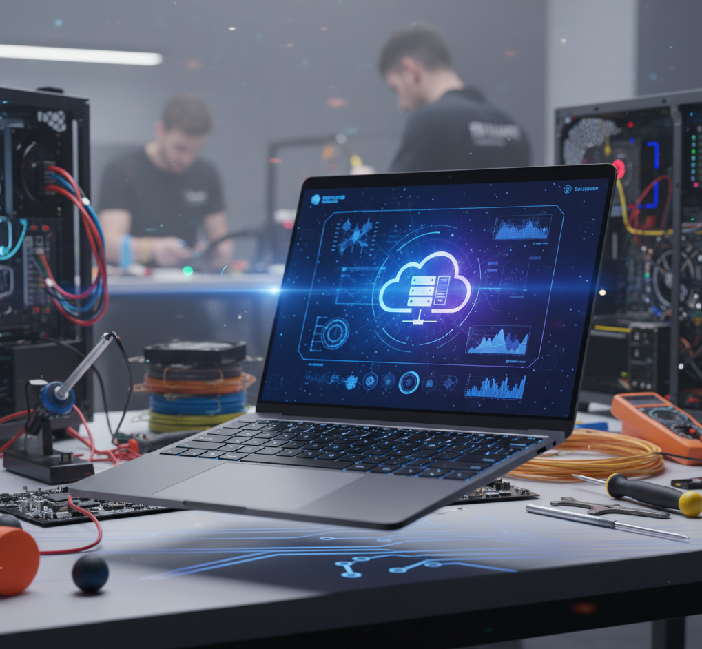 Equipos de impresión industrial trabajando en una fábrica moderna con tecnología de punta